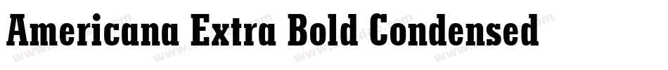 Americana Extra Bold Condensed BT字体转换
